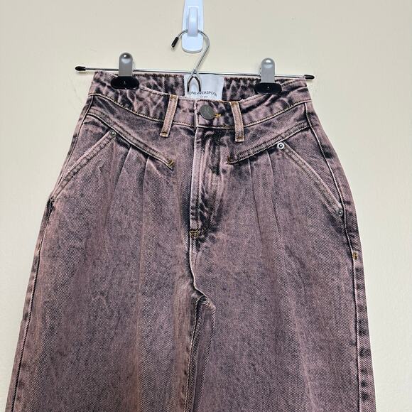 One Teaspoon Streetwalkers High Waist 80s Fit Denim Jeans Acid Wash Sz 22 Grunge - Picture 6 of 9